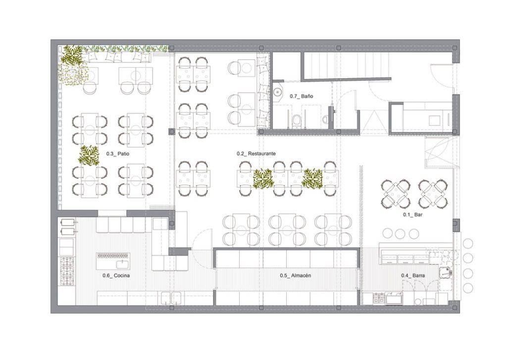 Diseño de restaurante. Nodopía, Arquitectura y Diseño