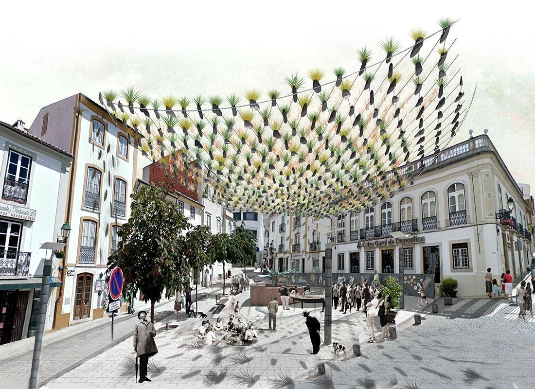 Instalación artística urbana. Nodopía Arquitectura y Diseño