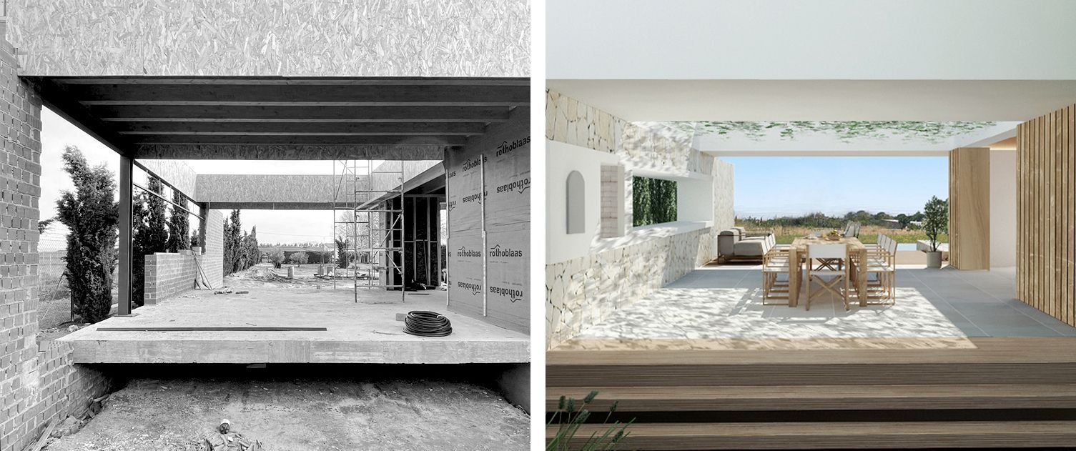 Casa de madera. Vivienda unifamiliar en Toledo de entramado ligero de madera. Arquitectos Valencia