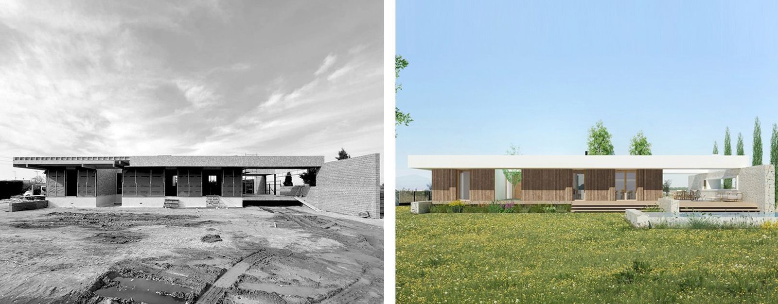 Casa de madera. Vivienda unifamiliar en Toledo de entramado ligero de madera. Arquitectos Valencia