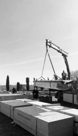 Casa de madera. Entradamo ligero. Proceso de obra. Arquitectos Valencia